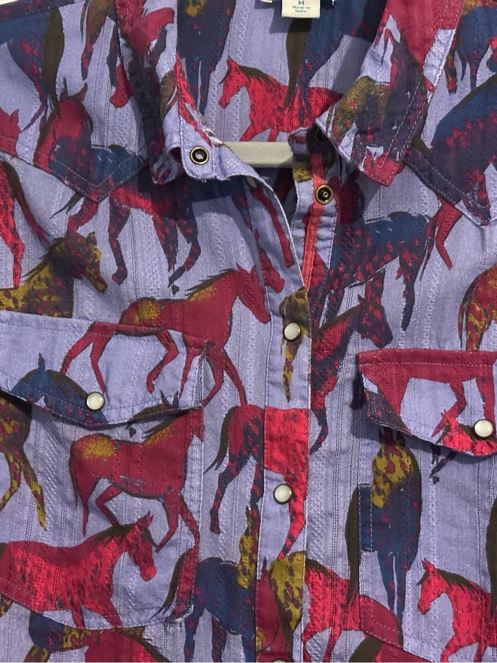 Sundance Wild Horses Button-Down Western Shirt - Size M - Picture 5 of 9